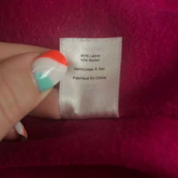 ✨TALBOTS RUFFLE-NECK DOUBLE-FACE SZ 6 HOT PINK JACKET✨ - Picture 8 of 8
